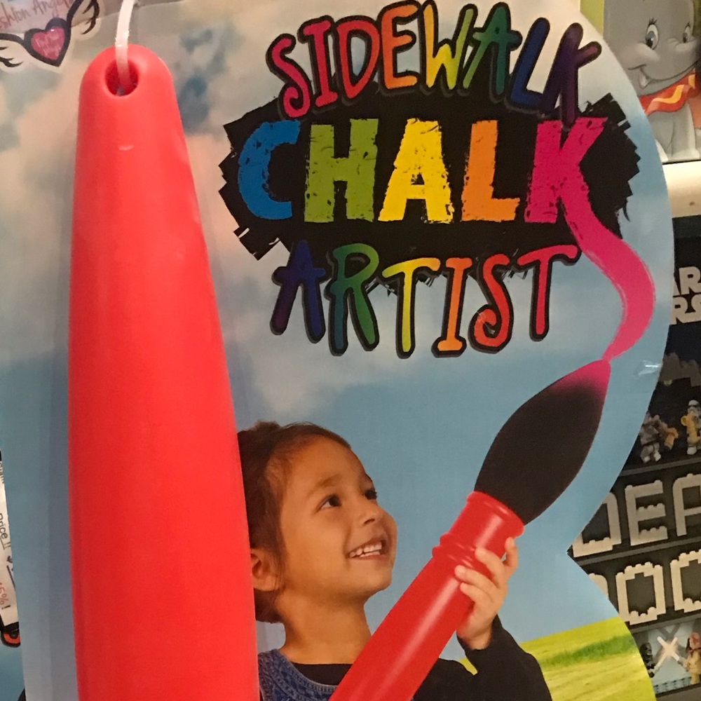 Giant sidewalk chalk artist paint brush
